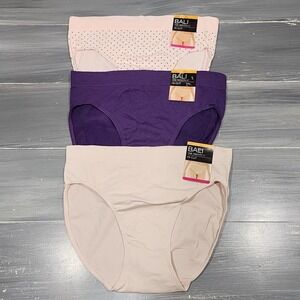 Bali One Smooth U Hi Cut Panties Underwear Briefs 3 Pair Size Large‎ Style 2362